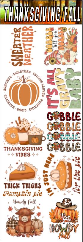 Thanksgiving/Fall Gang Sheet